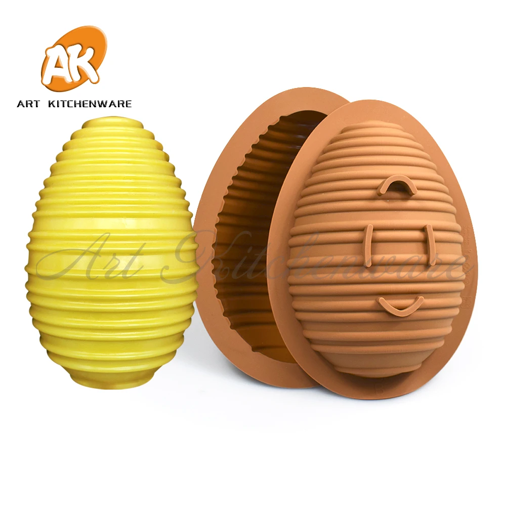 Big Easter Egg Silicone Cake Chocolate Cube Mold Mousses Mould Shells Cakes Baking Pan Polymer Clay Crafts Mold