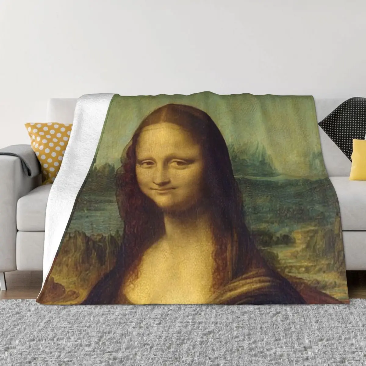 

MONA LISA - LEONARDO DA VINCI Throw Blanket decorative Stuffeds Blankets