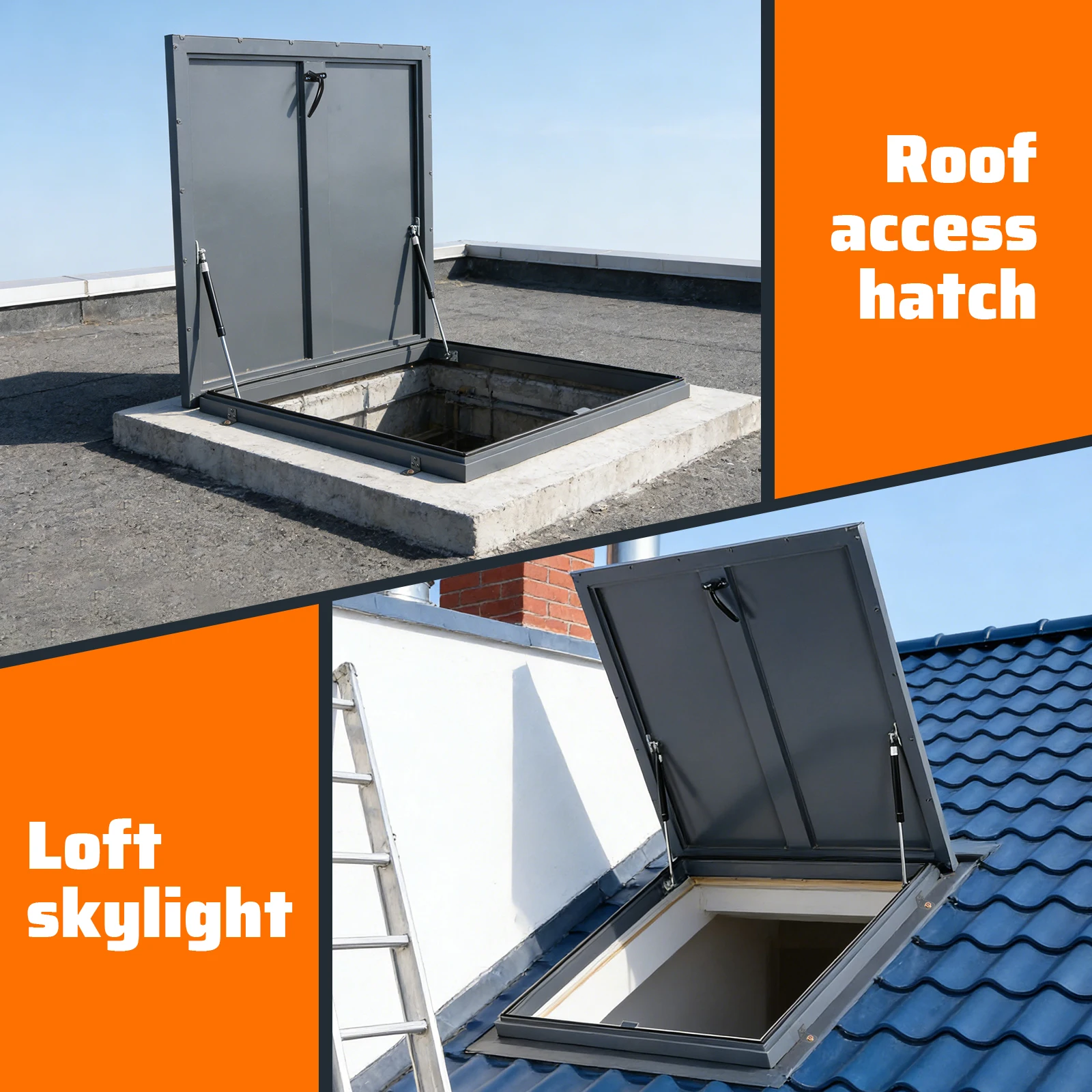 

Водонепроницаемый люк-крышка для крыши 35.83x35.83 дюйма с газовым амортизатором и ручкой для подвалов, патио, окон, колодцев