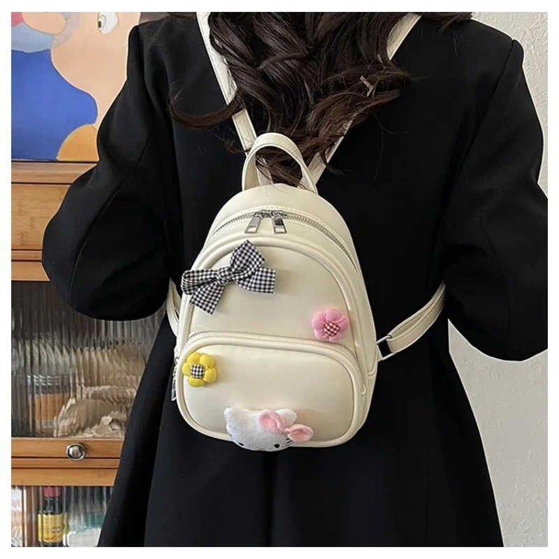 2025 Hello Kitty Backpack Cute Korean-Style Cartoon for Girls Large Capacity Travel & School Bag Trendy INS Shoulder Bag