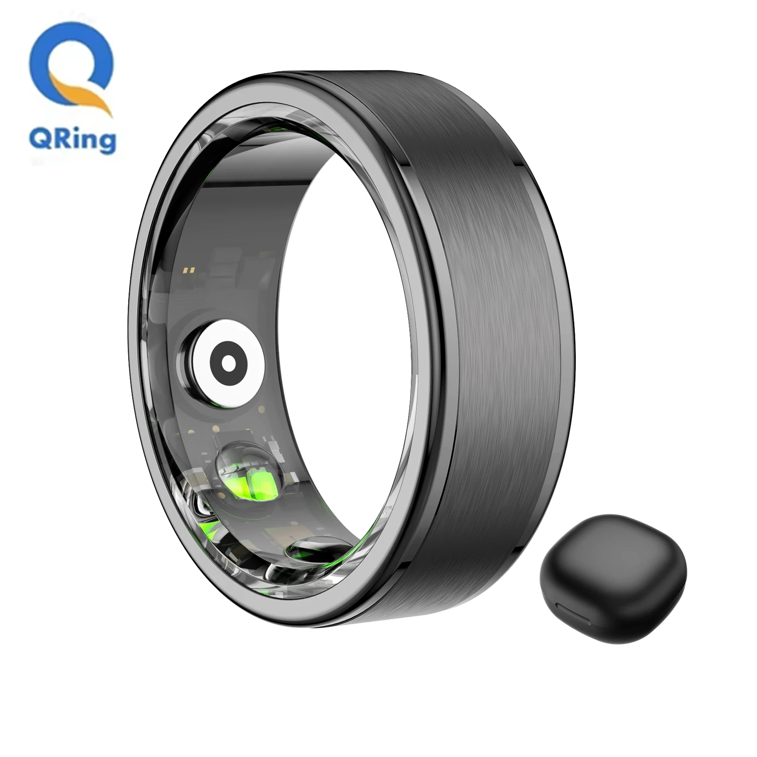 

Умное кольцо R03 для мужчин и женщин с зарядным чехлом, монитором здоровья и сна, водонепроницаемостью IP68 и 5ATM, мультиспортивным режимом для Android и iOS.