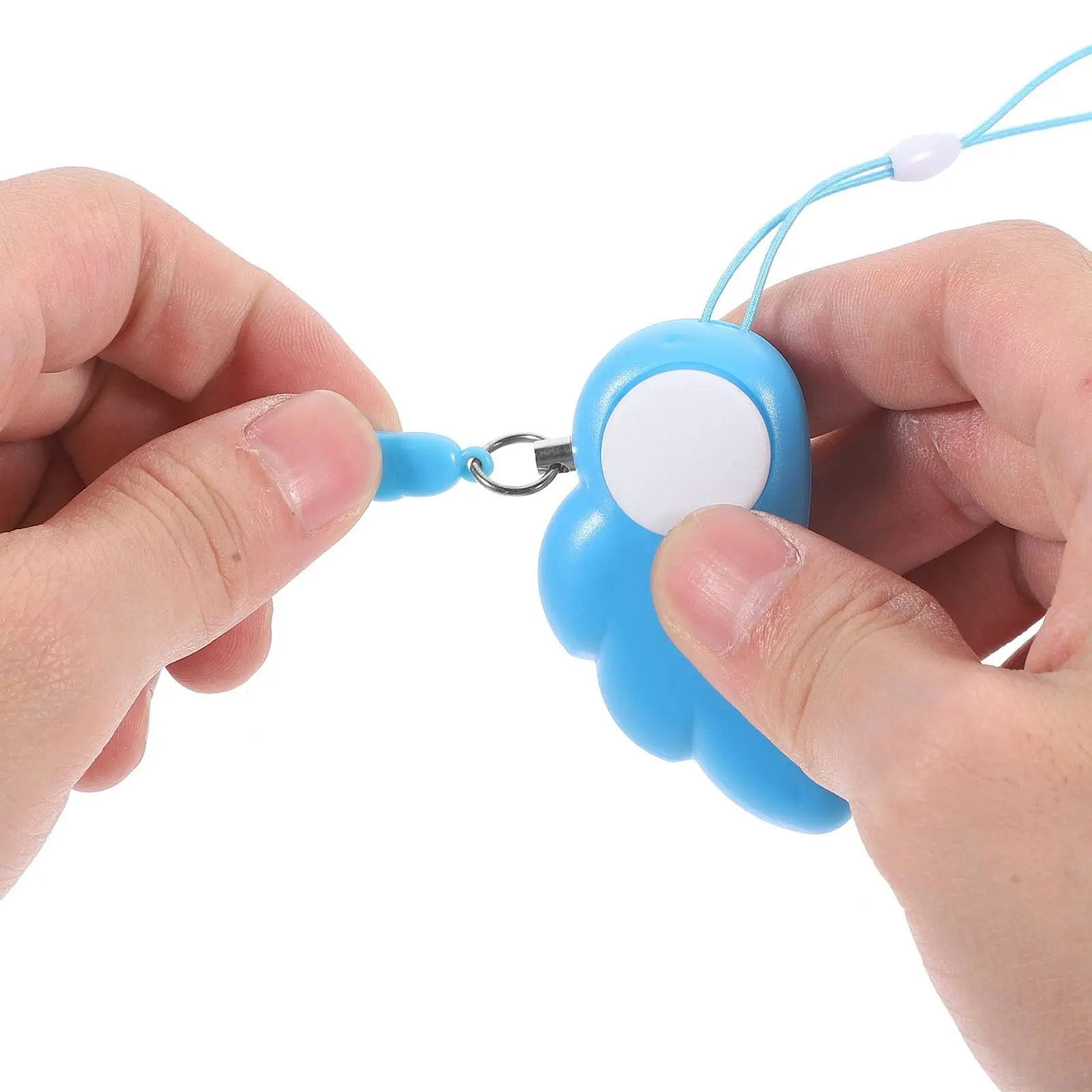 Personal Alarm 130DB Blue Portable Keychain for Women Girls Lightweight Compact Outdoor Use Personal Alarm