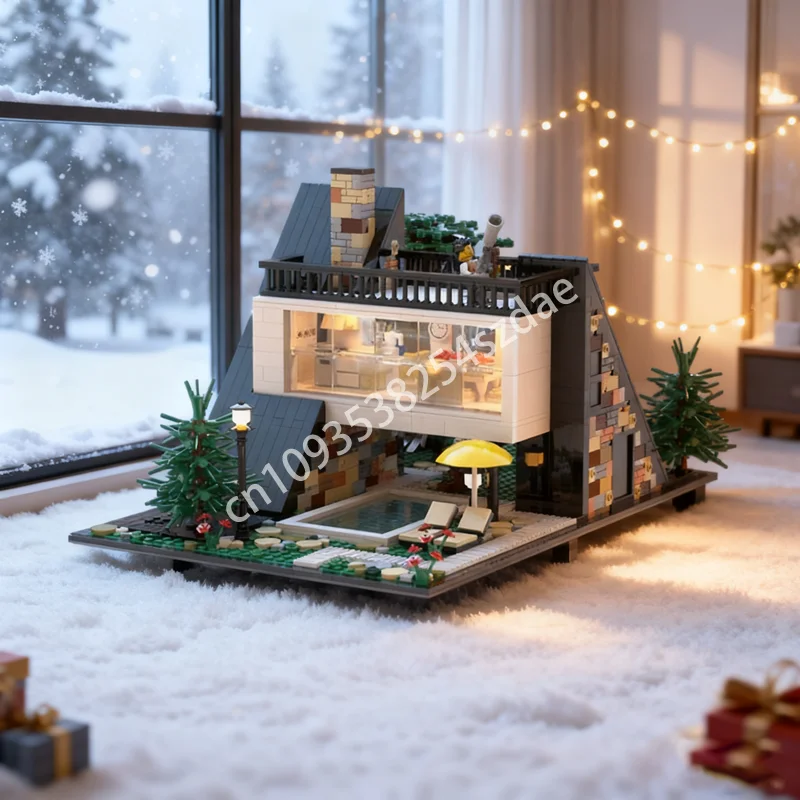 

1570 шт. MOC Ararat Вилла Модульная модель строительных блоков Строительство DIY Рождественский подарок Идея игрушки Образовательный кирпич Дети День рождения