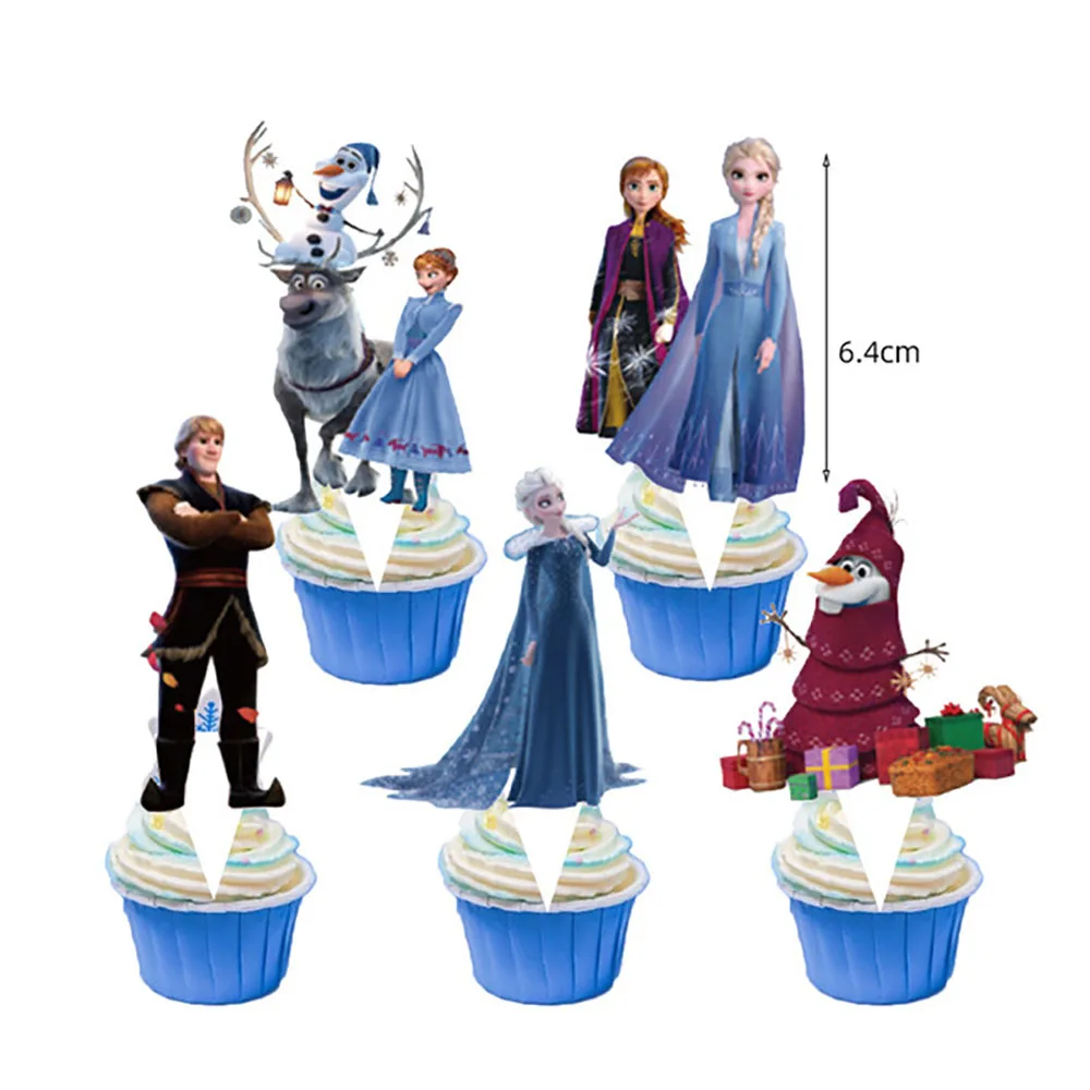 Disney-Stand de gâteau princesse Elsa congelée à 3 niveaux, support de gâteau Chi, sac de poche en papier, bannière de bouquet, baby shower, mariage