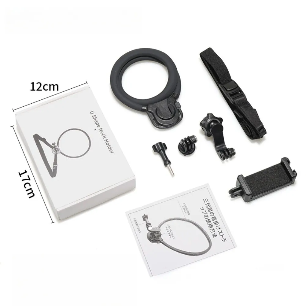Neck Mount Camera Holder For DJI For Insta360 Action Camera Smartphone Hands Free POV Vlog Cycling Hiking Silicone Strap Parts