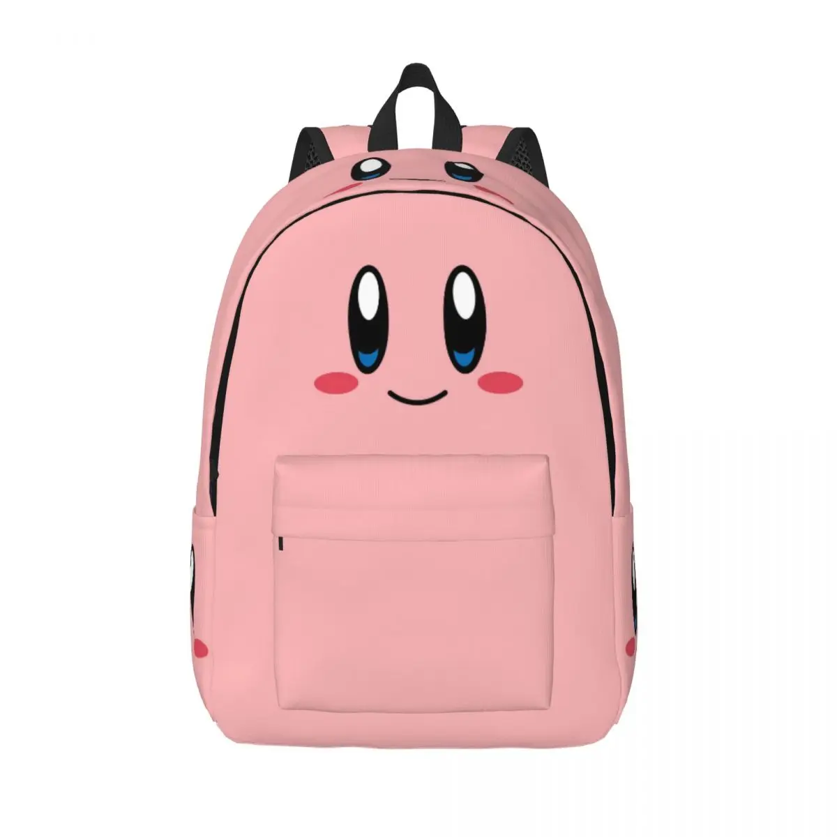 Pink Kirbys Funny Game Rucksack für Männer Frauen Teenager Student Wandern Reisen Tagesrucksack Laptop Canvas Taschen Geschenk