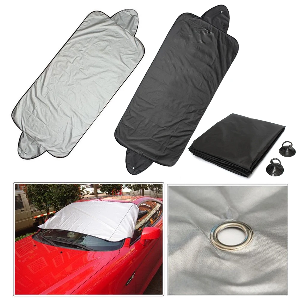 Car Frost Sun Shade Protector Cover Tarp Flap Windshield Cover Smart Windscreen Snow Automobile Anti-UV Nylon Sunction Winter
