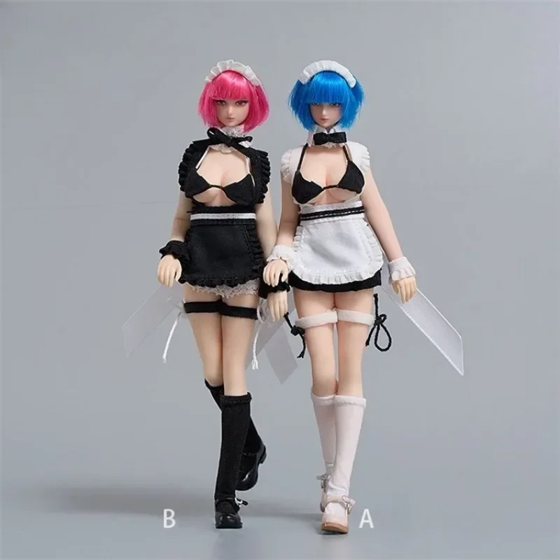 

CD053 1/12 весы женский солдат горничной платье костюм с фартуком нижнее белье комплект одежды модель для 6 дюймов экшн-фигурка куклы украшения