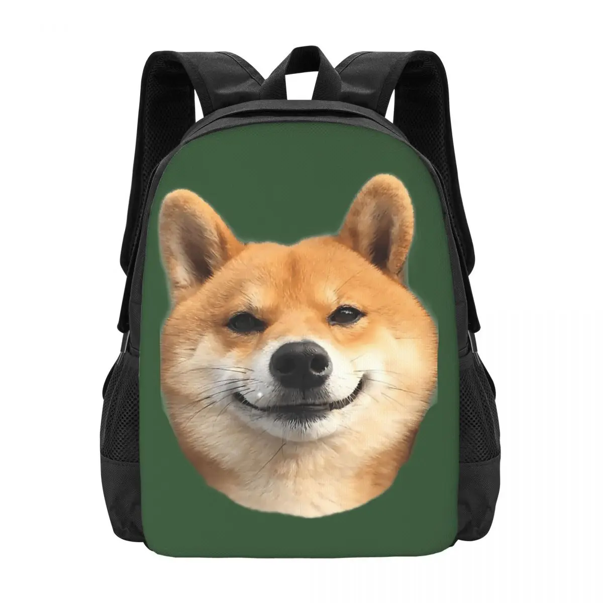 Smiling Shiba Backpack Hot Sale Daypack Large Capacity Children BookBag School Bag Shoulder Bags for Men Women