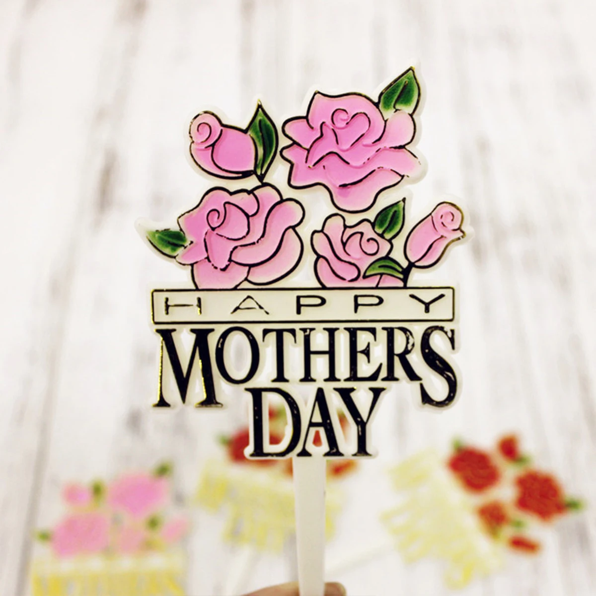 

20 Pcs Cupcake Decoration Rose Insert Mothers Day Accessory for Cakes Topper Picks DIY