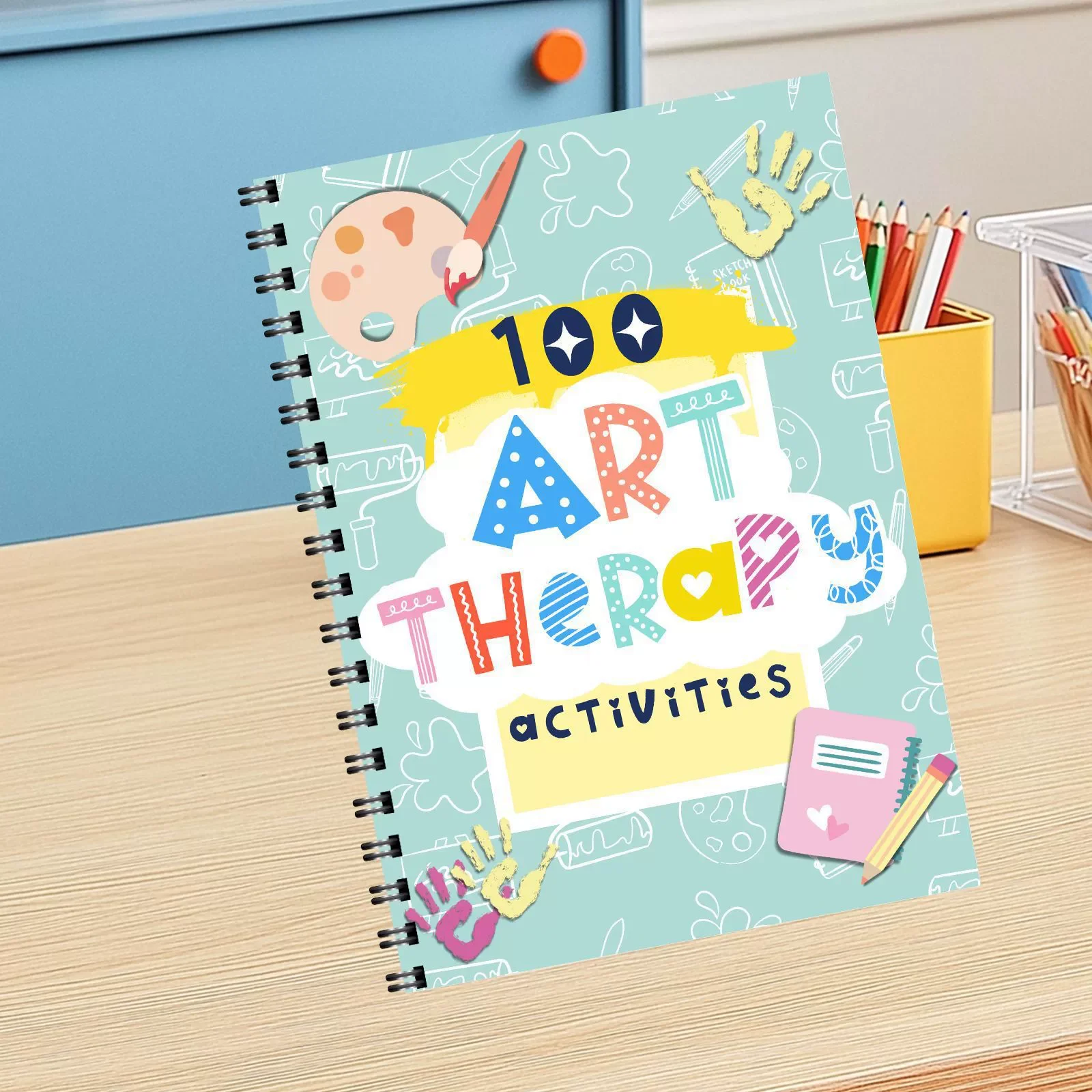 

Библиотека 2025 года, однотонная новая популярная хит продаж, ART THERAPY 100, дизайн, художественный график, книги для самодисциплины и снятия стресса