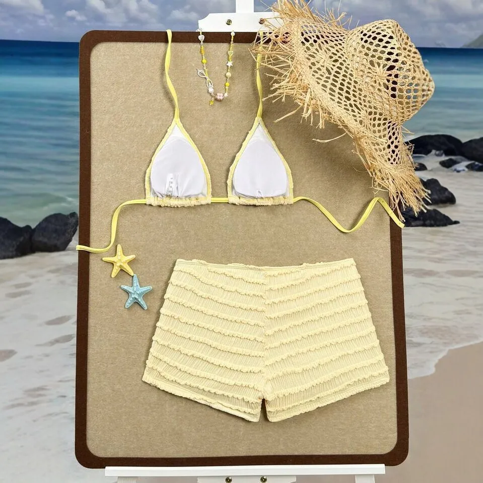 2026 Women Starfish Sequin Bikini Set Tie Side Push Up Tummy Control Two Piece Swimsuit Glitter Swimwear Beach Vacation Summer