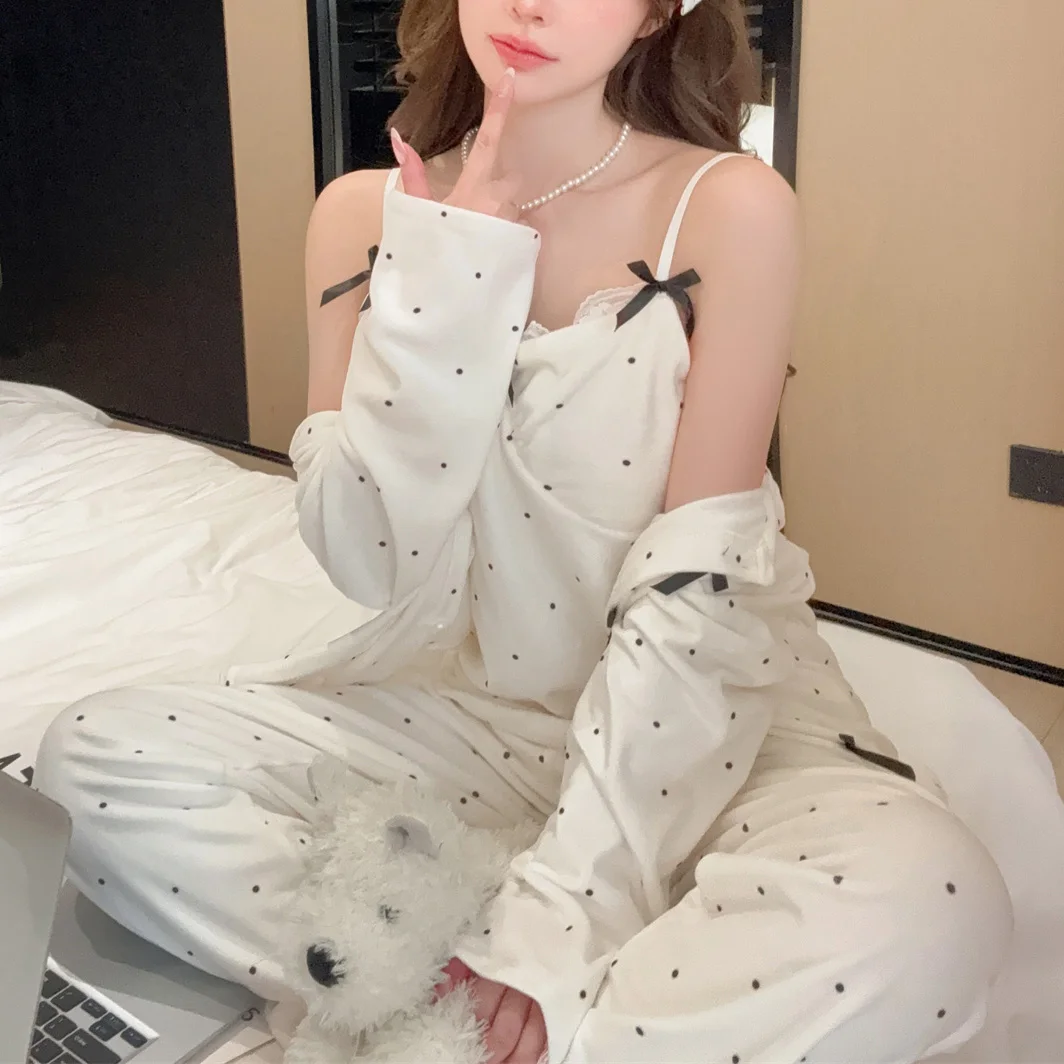 

Pajama Sets Tight Women Cotton Cherry Pattern Sleeveless Shorts Breathable Sleep Pants Sweet Cute Fresh Seasonal Fun Summer 2026