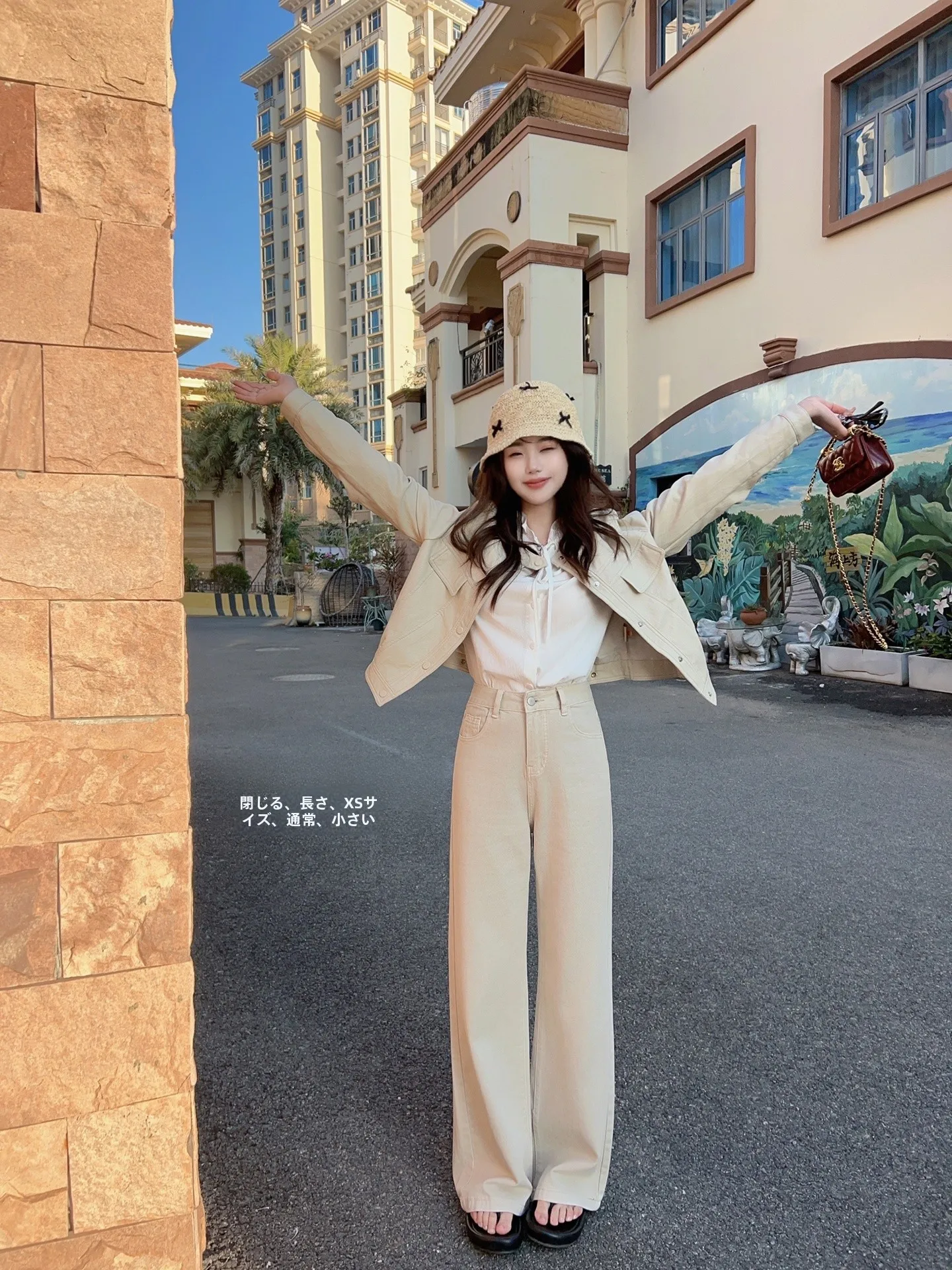 

Soft Straight Leg Jeans Small Size Comfortable Wear Light Color Slim Fit High Waist Stretch Denim Pants for Short Women