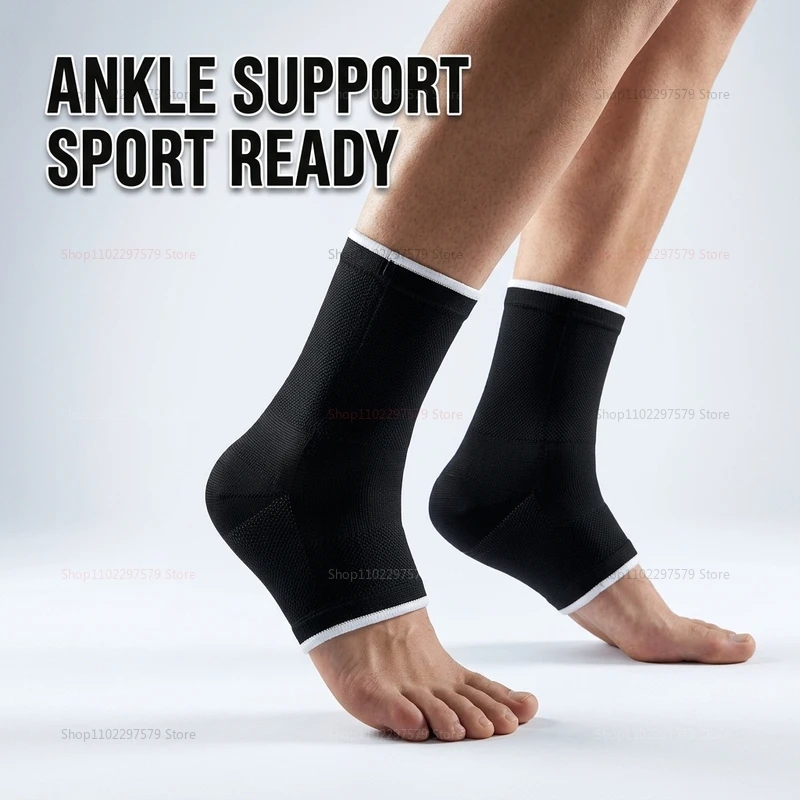 1 Pair Super Soft Elastic Ankle Brace Support Guards for Gym Running Sport Fitness Foot Bandage Compression Protection Comfort