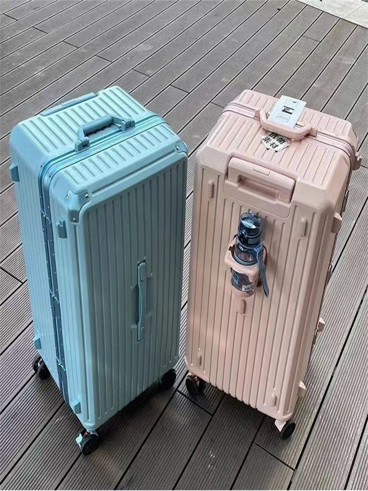 

Large Capaci 34-Inch Aluminum Frame Lage Multi-Function Pull Rod 30-Inch Leather Suitcase Universal Wheel New Travel Bag
