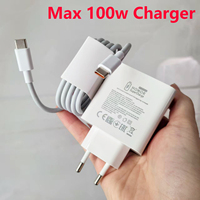 Honor Magic 7 Pro 100W Charger EU USB A/C Port Super Charge Adapter 1/1.5/2 M 6A PD Type C Cable For Honor 300 Ultra 200 100 Pro