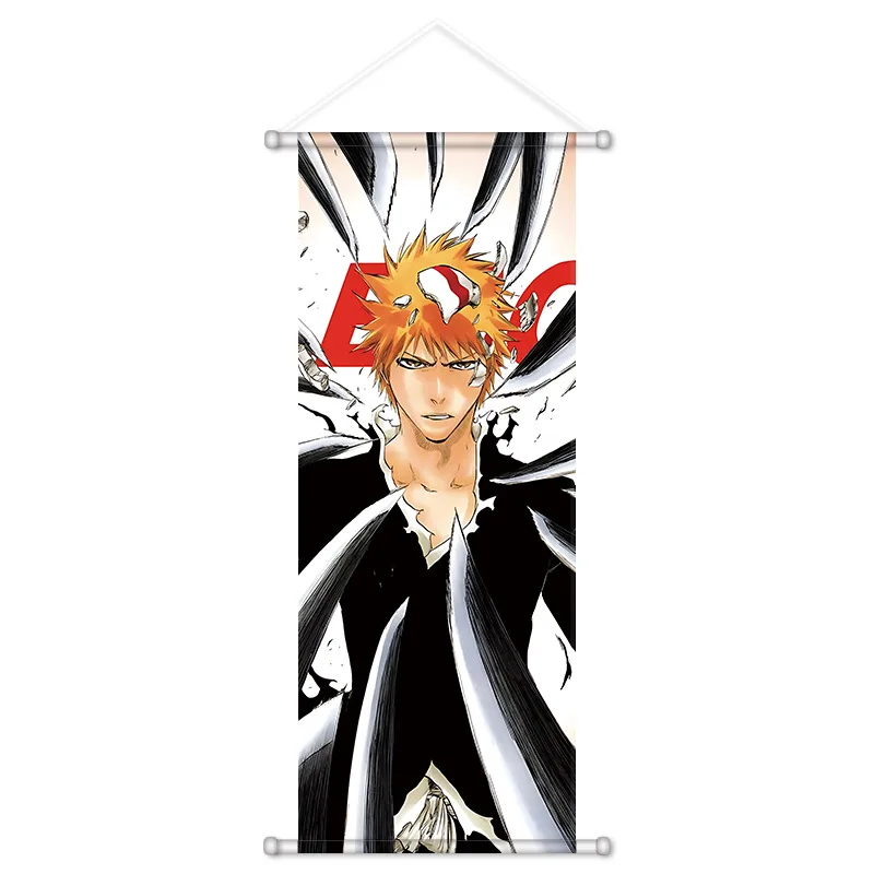 VIKAMA Soul Reaper Action Anime Wall Scroll Tapestry Shinigami Warrior Art Fabric Poster for Bedroom Living Room Fans Gift