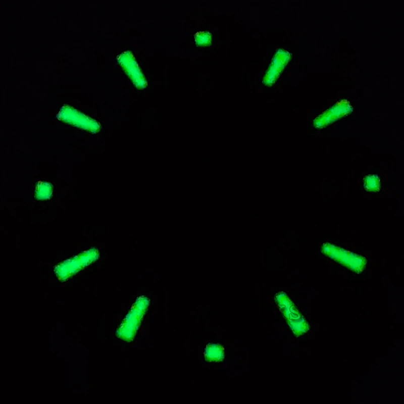 31mm black blue gray white watch dial green luminous fit NH35 movement fit 3 o\'clock crown 3.8 o\'clock crown