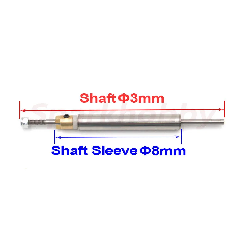 2PCS RC Boat Strut 3mm Shaft Assembly Stainless Steel Drive Kit Harding with Sleeve Marine Prop Shaft Ship Model DIY Parts