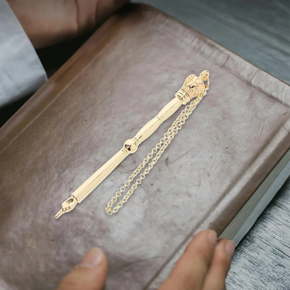 

2 Pcs Jewish Gifts Bible Reading Tool Pointer Figure Zinc Alloy with Chain Bookmark for Men