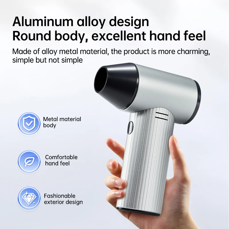 منفاخ صناعي بمحرك بدون فرشاة 40 مم، قوة إعصار عاصفة 90KR لتنظيف الغبار الثقيل على السيارات والكمبيوتر الشخصي ورشة العمل