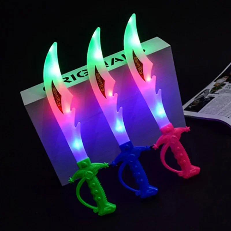 1Pc Sword Light Up Toys Flashing Sticks Design Party Night Club Supply Kids Children Birthday Gift Accessories LED Luminous Toys