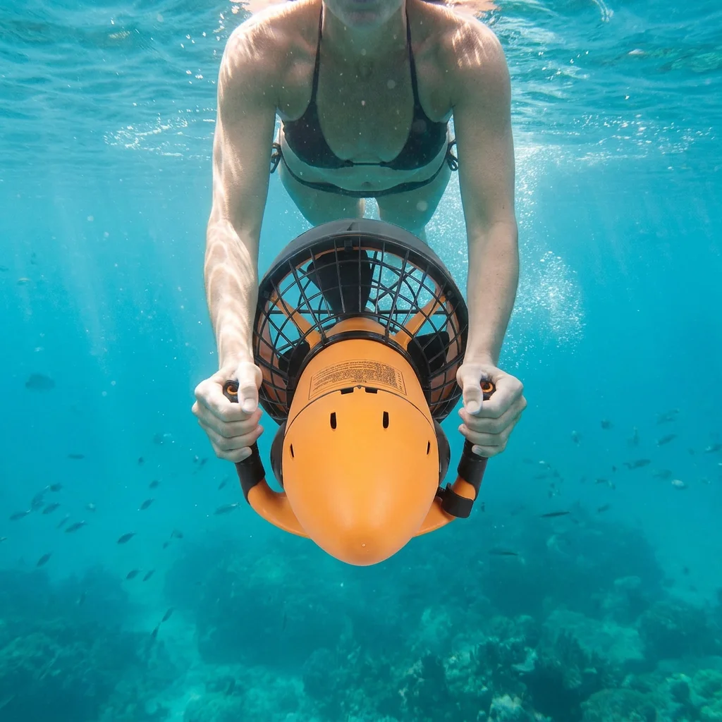Innovative High-quality Dive Propulsion Vehicles Underwater Electric Seascooter 300W 24V 6Ah Lithium Battery 40-60min Runtime