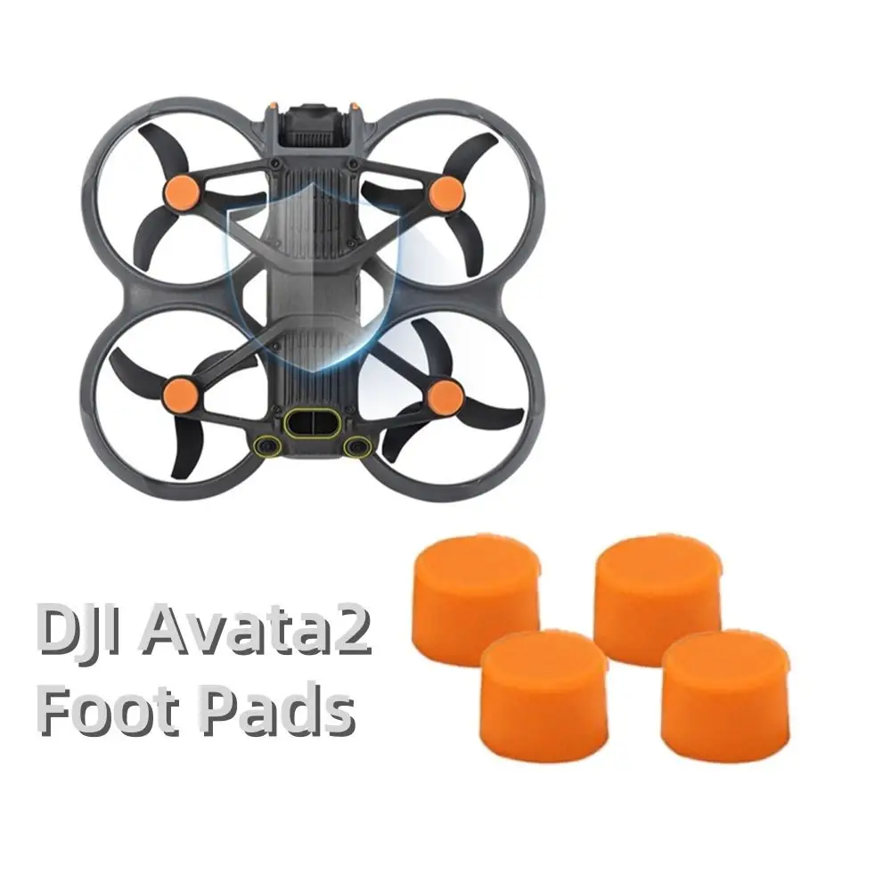 4 Stuks Nuttige Beschermende Rc Drone Voet Pads Siliconen Schokbestendig Landingsgestel Drone Accessoires Drone Voetmatten Voor Dji Avata2