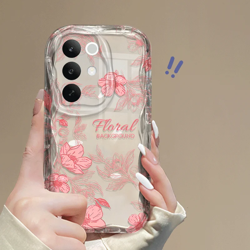 Flexible TPU Case For Realme C85 Pro C85 5G Protective Cover Shockproof Flower Pattern Fundas