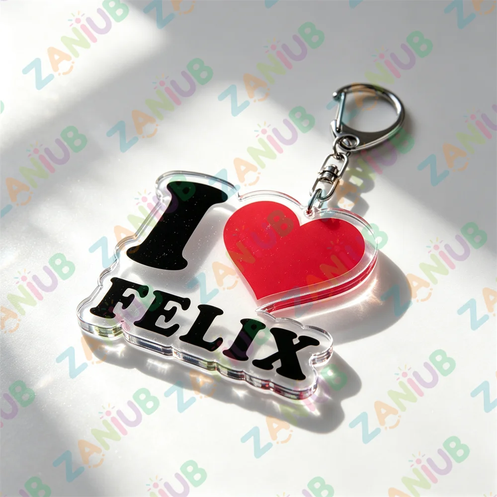 Popular Kpop Fashion Band Text Keychains I Love Name Keyrings Jewelry Key Ring Purse Phone Bag Charm Fans Friends Gifts view 3