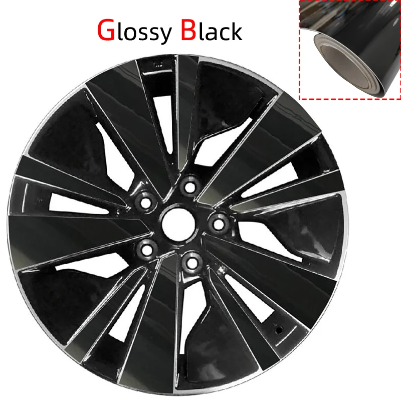 GLOSSY/ MATTE BLACK Protective Film DIY Pre-cut Wheel Stickers For Nissan Altima 2019-2022 17