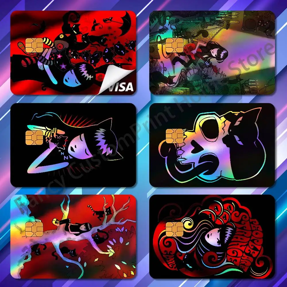 

E-Emily The S-Stranges Anime Color Laser Stickers Film Skin Cover for JCB Bus Metro Debit Bank Card