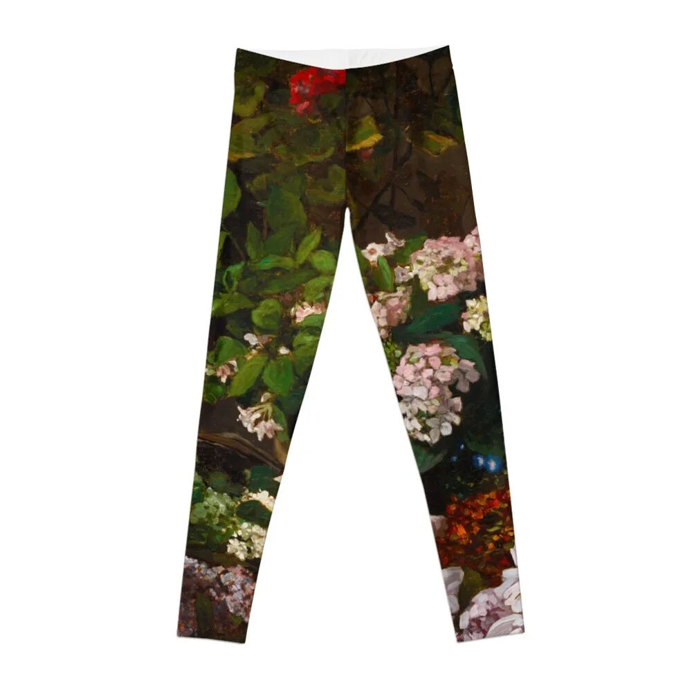 CLAUDE MONET HD - Spring Flowers (1864) Leggings Sports pants woman active wear Fitness's gym clothes for girls Womens Leggings