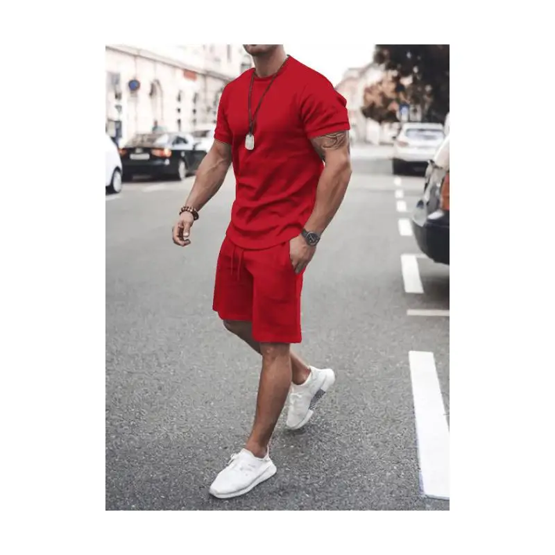 

Мужской летний спортивный повседневный комплект с шортами и футболкой, новинка 2026 года, женская одежда, эксклюзивно для eBay, 100% хлопок