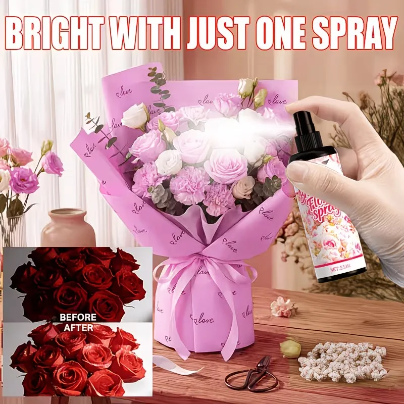JOKJOK Party Flower Highlighting Spray | Suitable for All Types of Flowers, Providing Long-lasting Luster and Sparkle. It Instan