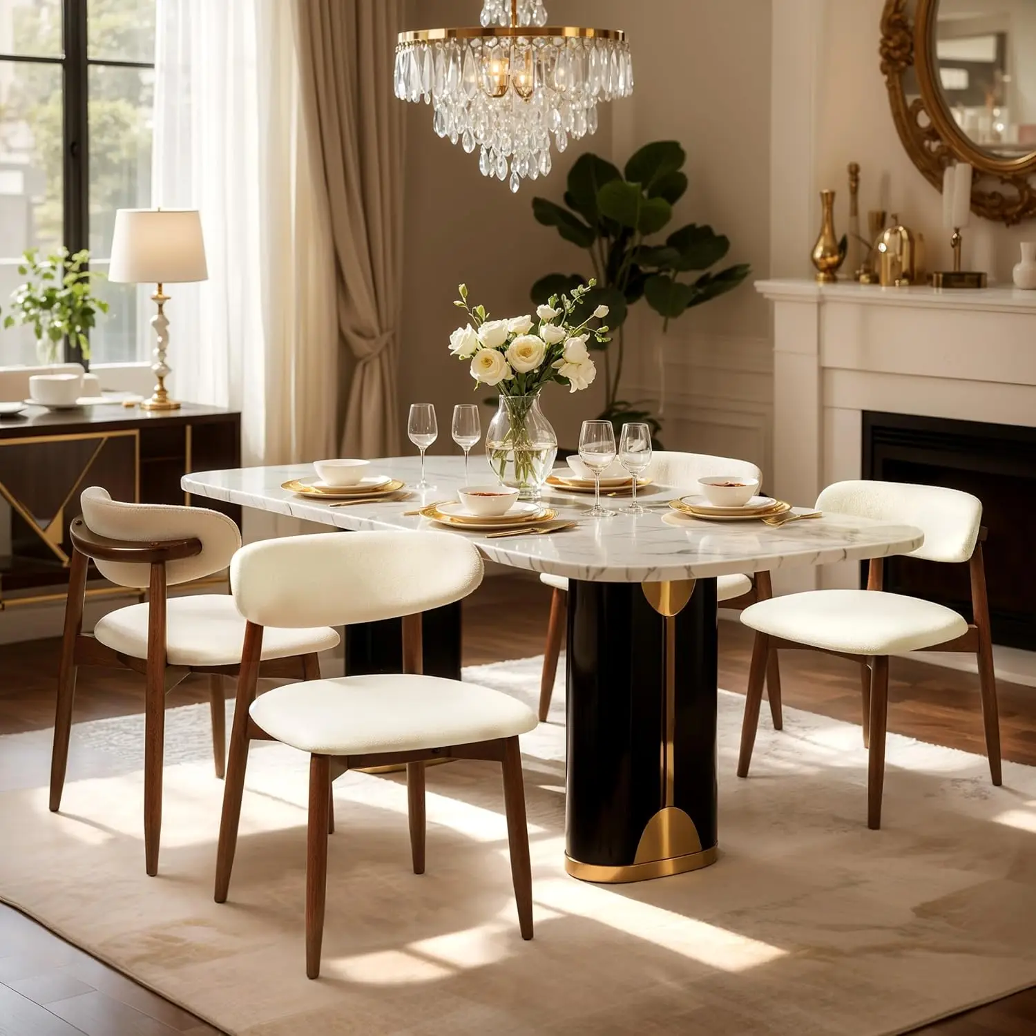 Set Of 4 Upholstere… - image