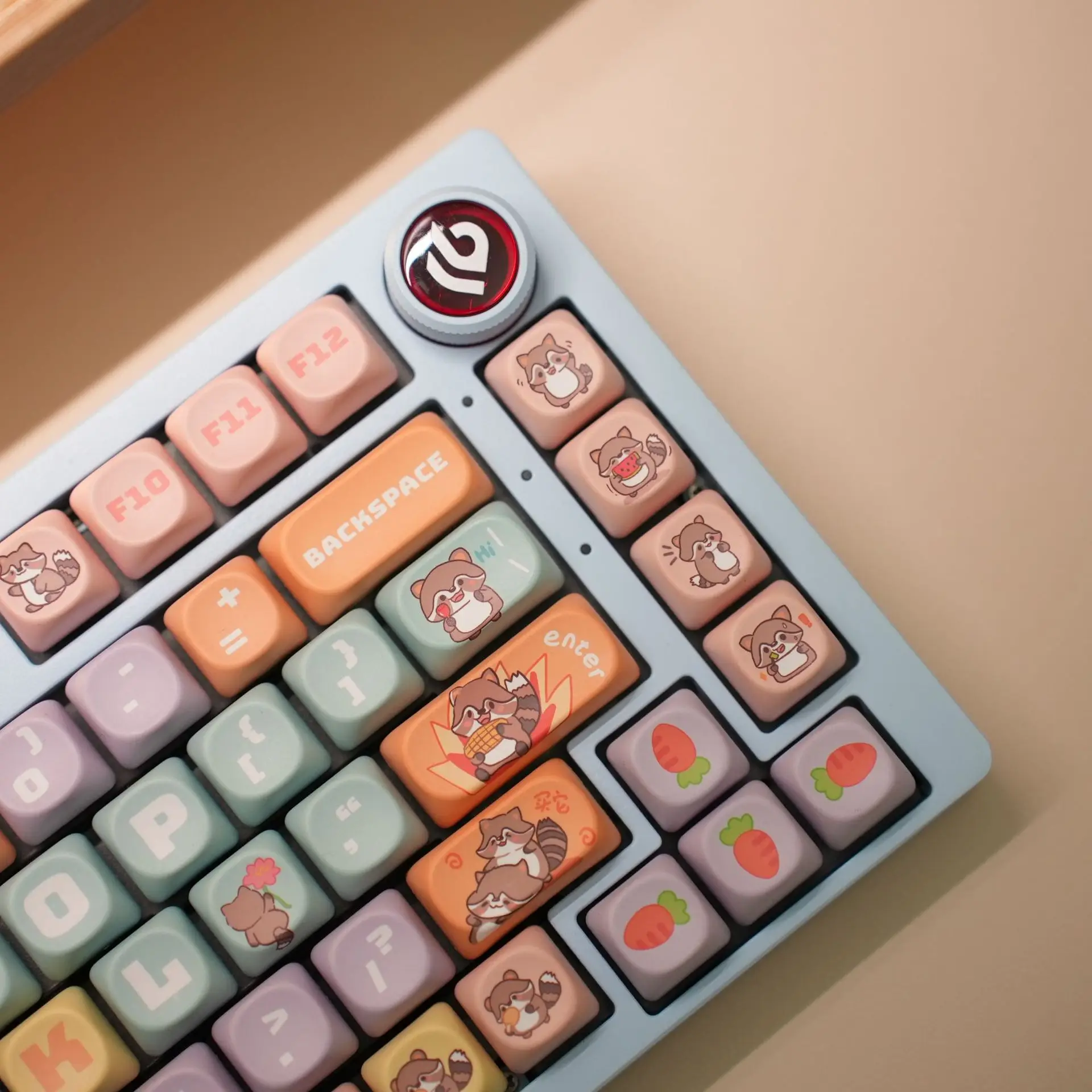 Moa Profile Pbt Keycaps Five-Sided Dye-Sublimation Cute Animal Art Keycap Set Key Mechanical Keyboards Full Replacement