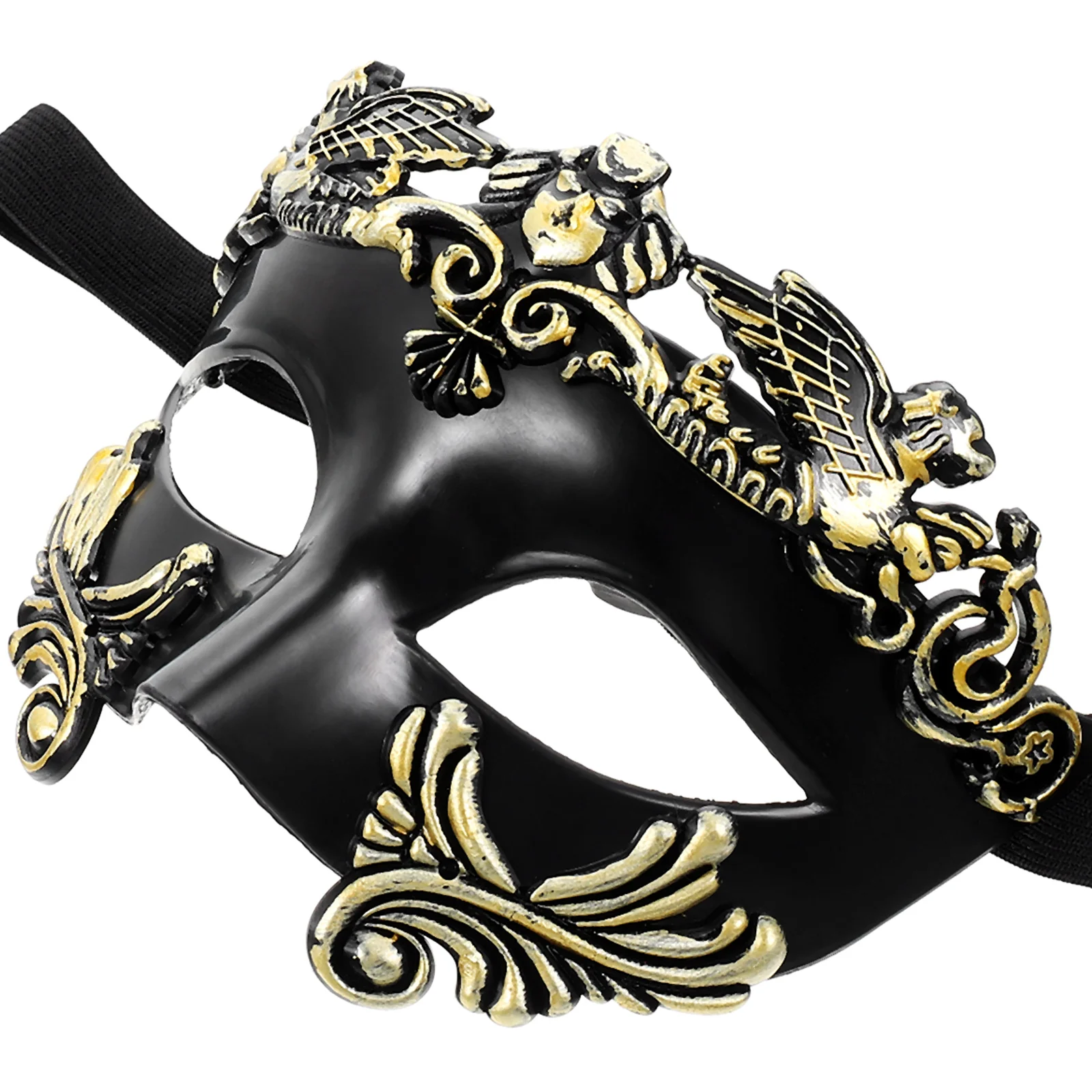 หน้ากากครึ่งหน้าคอสเพลย์สวมหน้ากากฮาโลวีนเสื้อผ้าเครื่องแต่งกายพลาสติกทาสี