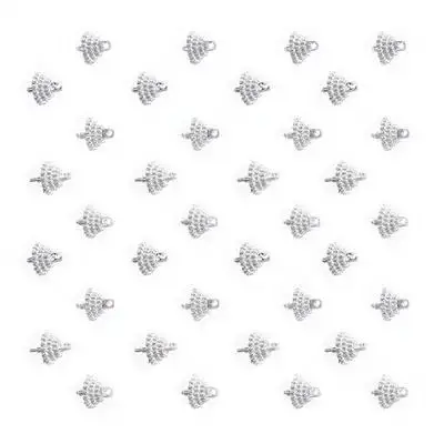 

1Set Christmas Ball Pendant End Caps Easy to Use DIY Props Dazzling Color Xmas Tree Decoration Holder Pendant End