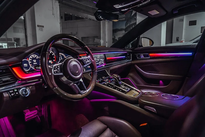 For Porsche Panamera Replacement 7 Colors Interior Atmosphere Light Ambient Light Door Contour Lights 2017-2024