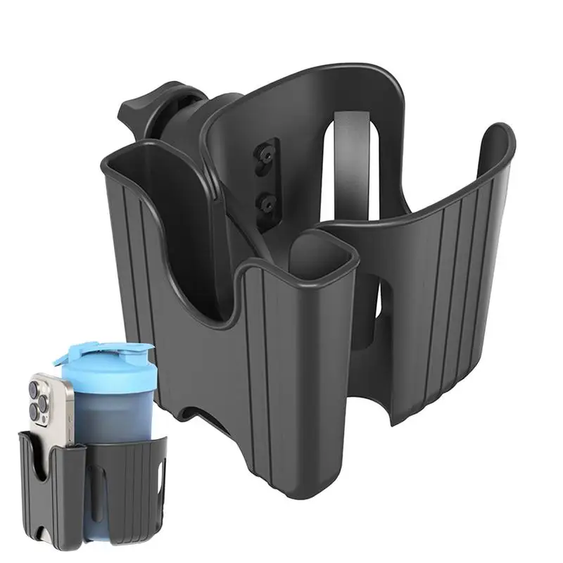 

Stroller Cup Holder Attachment Stroller 2-In-1 Phone Case Adjustable Mobile Phone Case Strollers Storage Rack Drink Holder