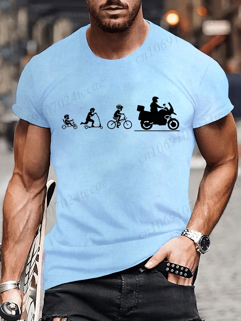 Short Sleeve T Shirt for Men Motorrad Adventure Enduro Motorcycle Bike Fashion Style Design Clothing Men T-Shirt Casual Tees