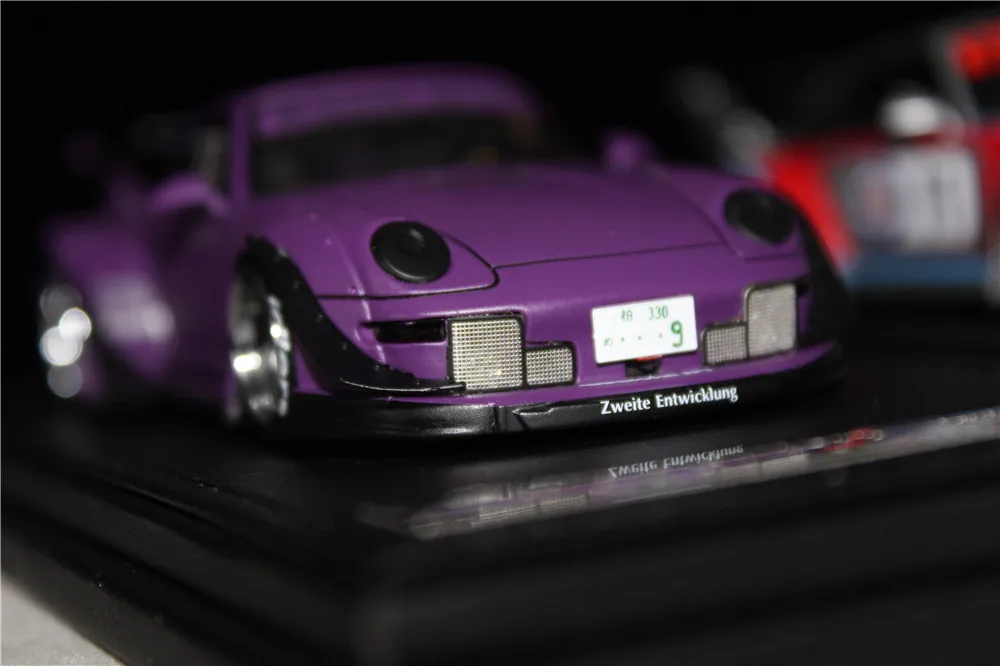 IG 1:43 RWB Series 993 964 Tiffany Army Girl Matte Purple Simulation Limited Edition Resin Metal Static Car Model Toy Gift