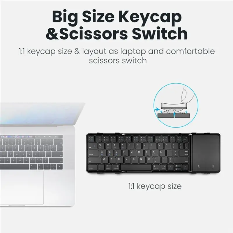 High-quality PC accessories in Stock Foldable Bluetooth Keyboard Wireless Keyboard for Windows IOS Android