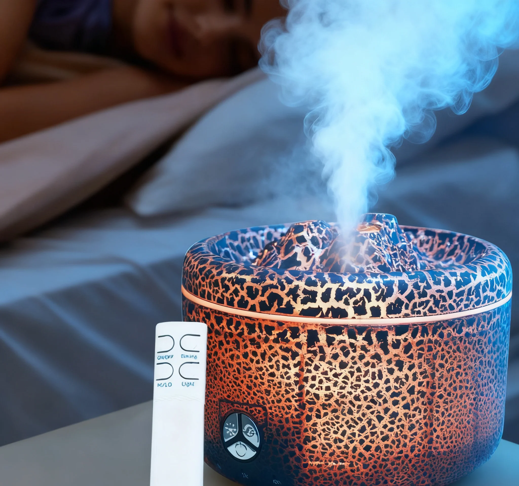 

Black Crack 500ml Large Essential Oil Diffuser Remote Control Aromatherapy Humidifier with Color Changing Lights & 2 Mist Modes