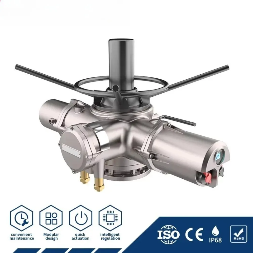 Multi-turn speed regulation electric actuator, three-phase 380V double seal protection, for valve automation