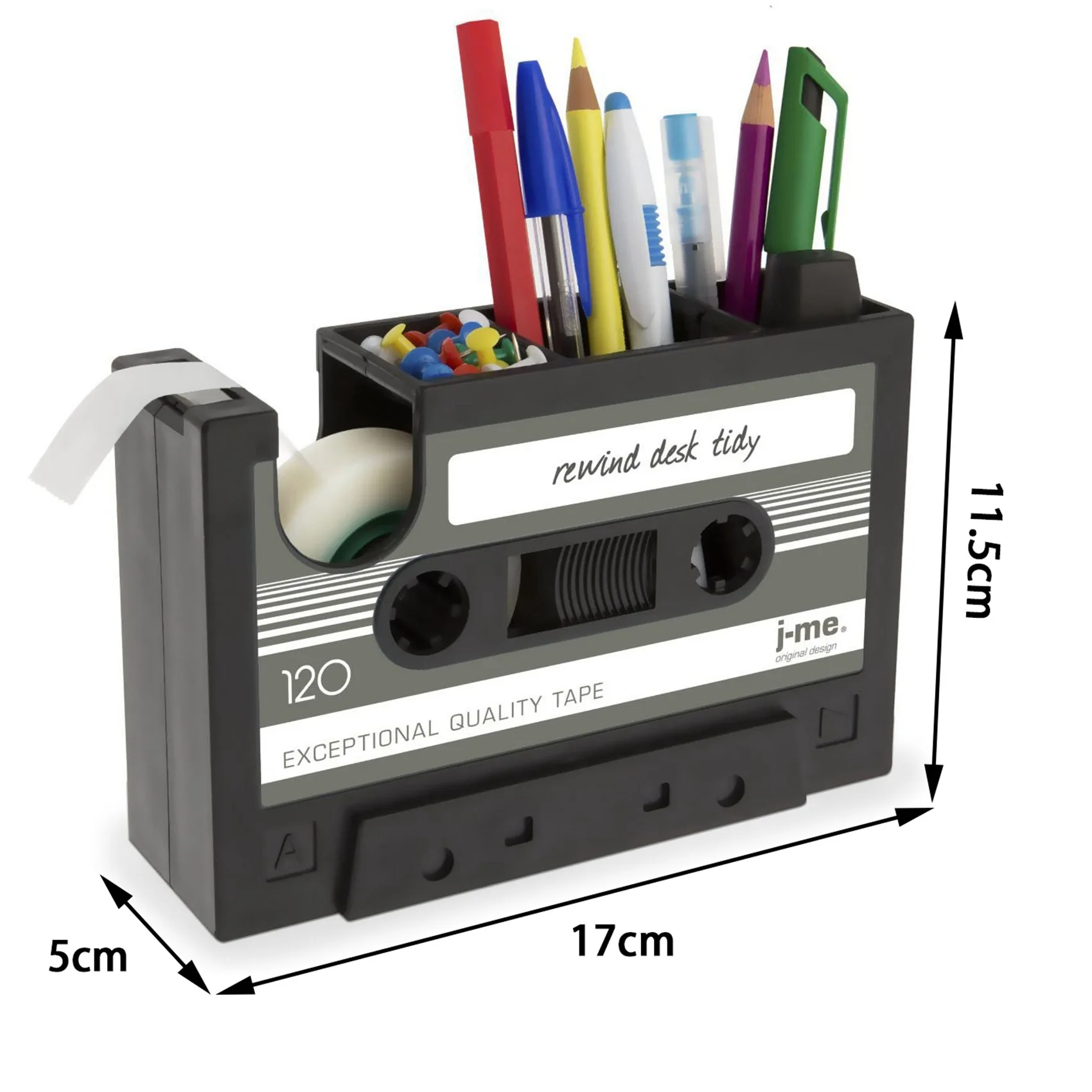 Exquisite-2X Cassette Tape Dispenser Pen Holder Vase Pencil Pot Stationery Desk Tidy Container Office Stationery Supplier Gift