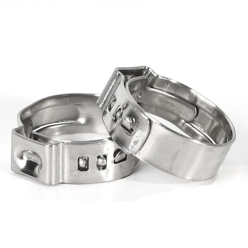 45/80/100/140pcs Hose Clamps Single Ear Stepless 304 Stainless Steel Hose Clamps Cinch Clamp Rings for Sealing Kinds of Hose