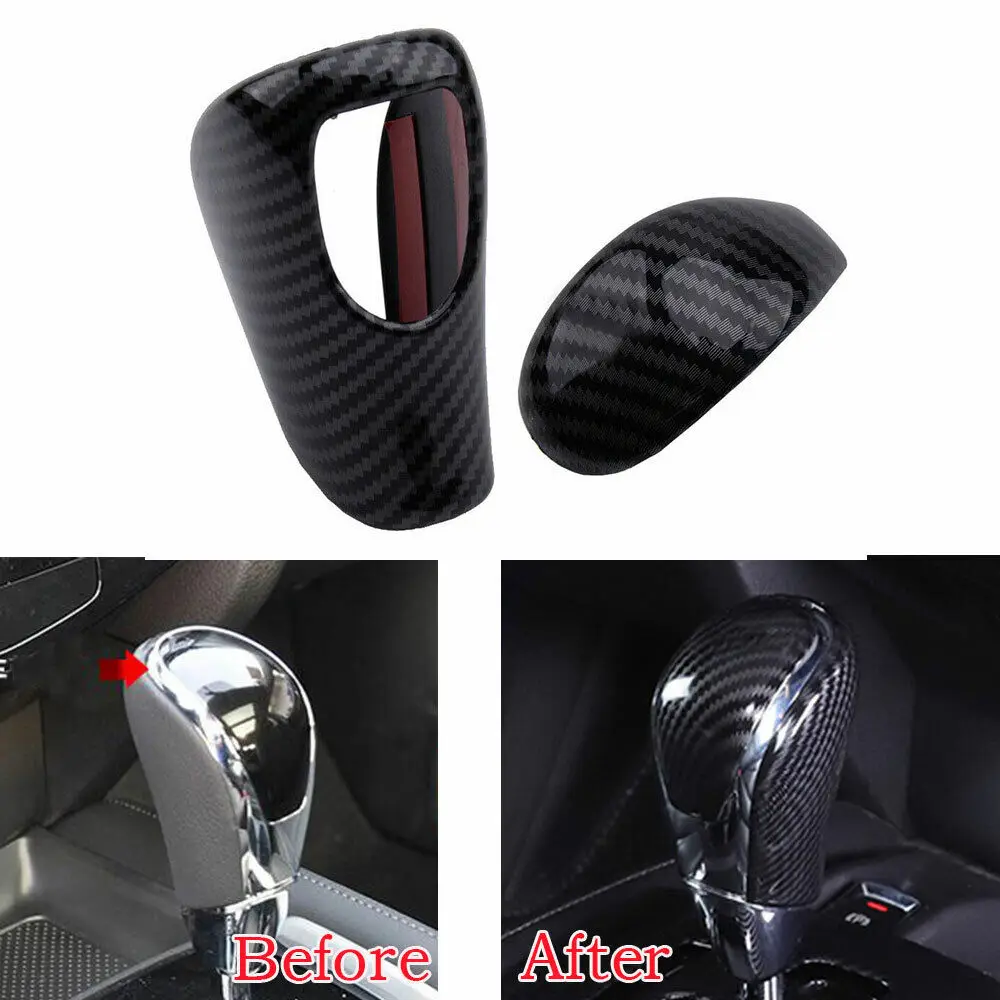 BBQ@FUKA Car Sticker for Nissan Teana Altima 2013 2014 2015 2016 2017 2018 Carbon Fiber Car Interior Gear Shift Knob Trim